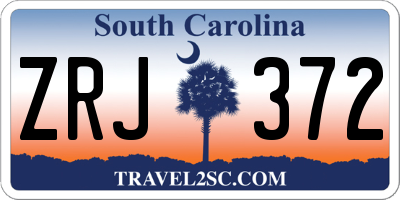 SC license plate ZRJ372