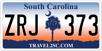 SC license plate ZRJ373
