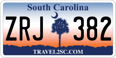 SC license plate ZRJ382