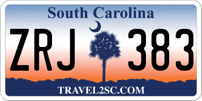SC license plate ZRJ383