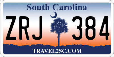 SC license plate ZRJ384