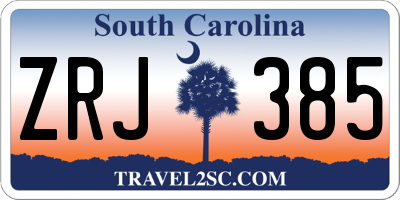 SC license plate ZRJ385