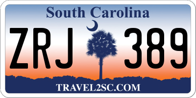 SC license plate ZRJ389