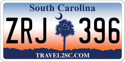 SC license plate ZRJ396