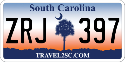 SC license plate ZRJ397