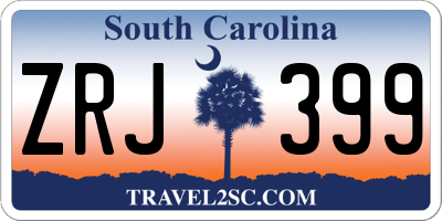 SC license plate ZRJ399