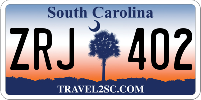 SC license plate ZRJ402