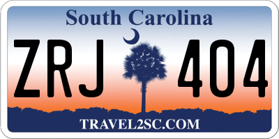 SC license plate ZRJ404