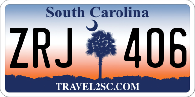 SC license plate ZRJ406