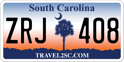 SC license plate ZRJ408