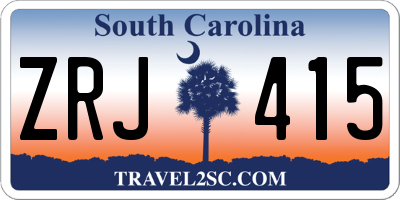 SC license plate ZRJ415