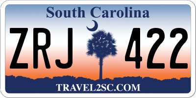 SC license plate ZRJ422