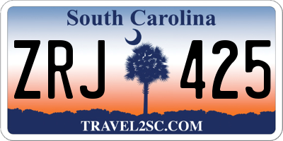 SC license plate ZRJ425
