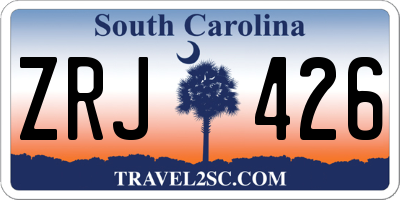 SC license plate ZRJ426