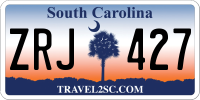 SC license plate ZRJ427