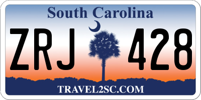 SC license plate ZRJ428