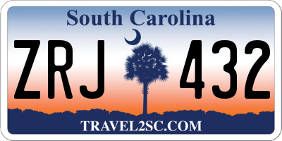 SC license plate ZRJ432
