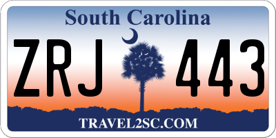SC license plate ZRJ443