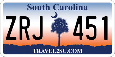 SC license plate ZRJ451