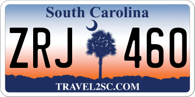 SC license plate ZRJ460