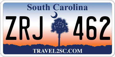 SC license plate ZRJ462