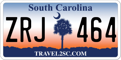 SC license plate ZRJ464