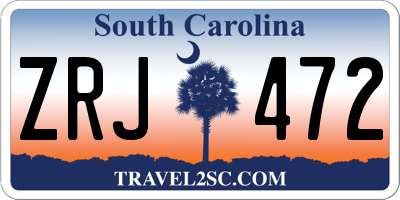 SC license plate ZRJ472