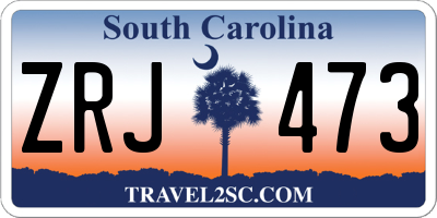 SC license plate ZRJ473