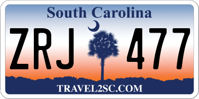 SC license plate ZRJ477