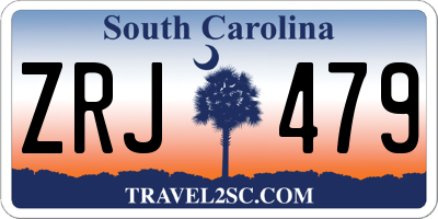 SC license plate ZRJ479
