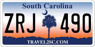 SC license plate ZRJ490