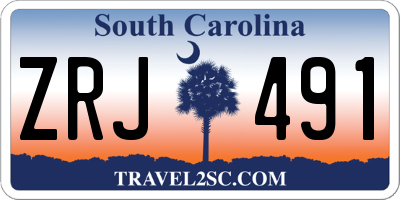 SC license plate ZRJ491