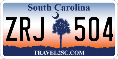 SC license plate ZRJ504