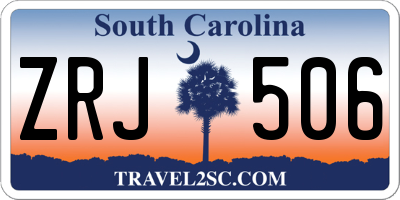SC license plate ZRJ506
