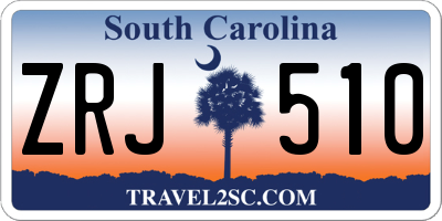 SC license plate ZRJ510