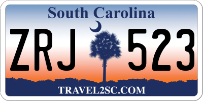 SC license plate ZRJ523