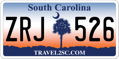 SC license plate ZRJ526