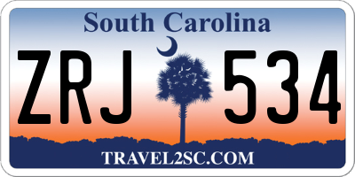 SC license plate ZRJ534