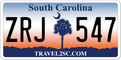 SC license plate ZRJ547