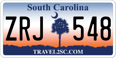 SC license plate ZRJ548