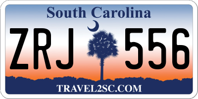 SC license plate ZRJ556