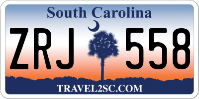 SC license plate ZRJ558