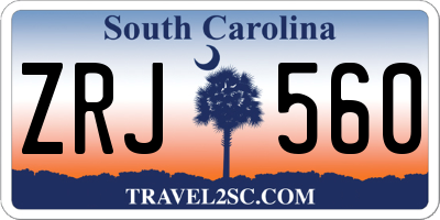 SC license plate ZRJ560