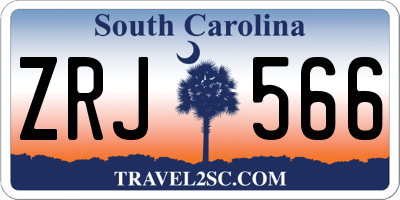 SC license plate ZRJ566