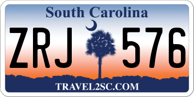 SC license plate ZRJ576