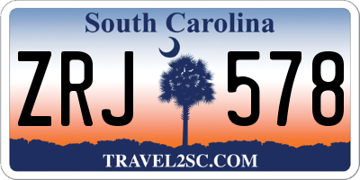 SC license plate ZRJ578