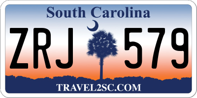 SC license plate ZRJ579