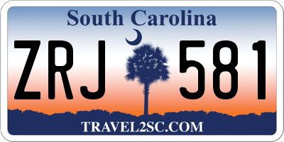 SC license plate ZRJ581