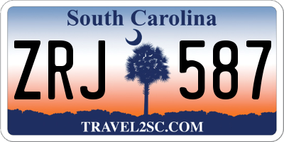 SC license plate ZRJ587