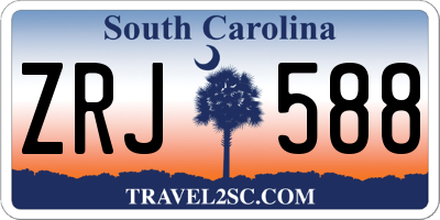 SC license plate ZRJ588